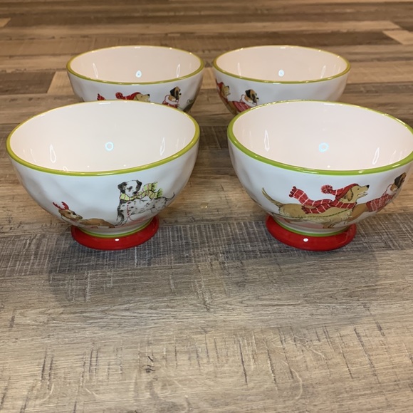 Pier 1 Dining Pier Imports Park Avenue Puppies 5 Footed Bowls Set